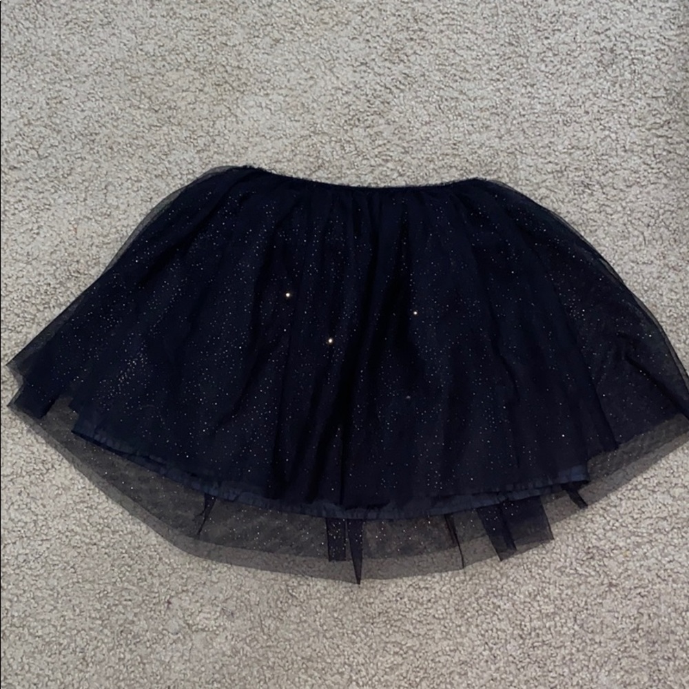 Girls L black sparkle tutu size 10/12
